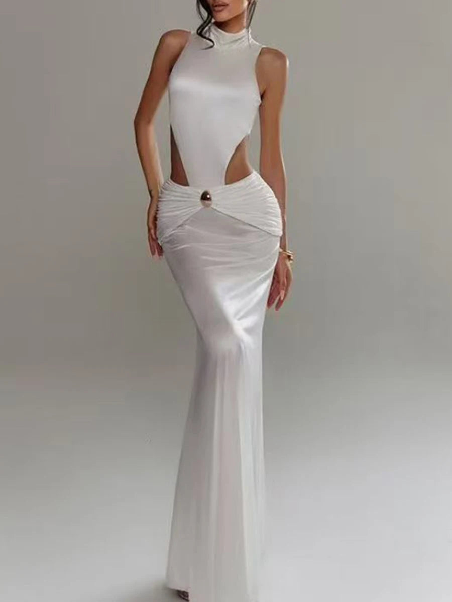 Hollow Out Solid Dresses for Women