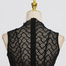 Spliced Sheer Dresses