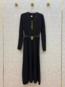 Buttons Knit Dresses