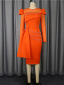 Plus Size Beaded Lace Dress