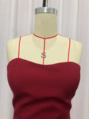 Spliced Ruffles Folds Long Dress