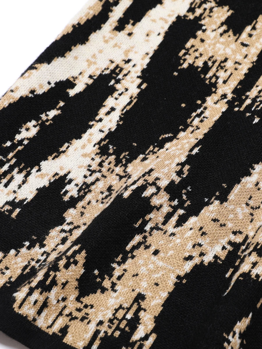 Leopard Zipper Fashion Dresses