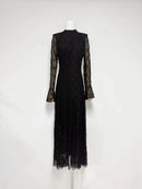 Long Sleeves Patchwork Dress