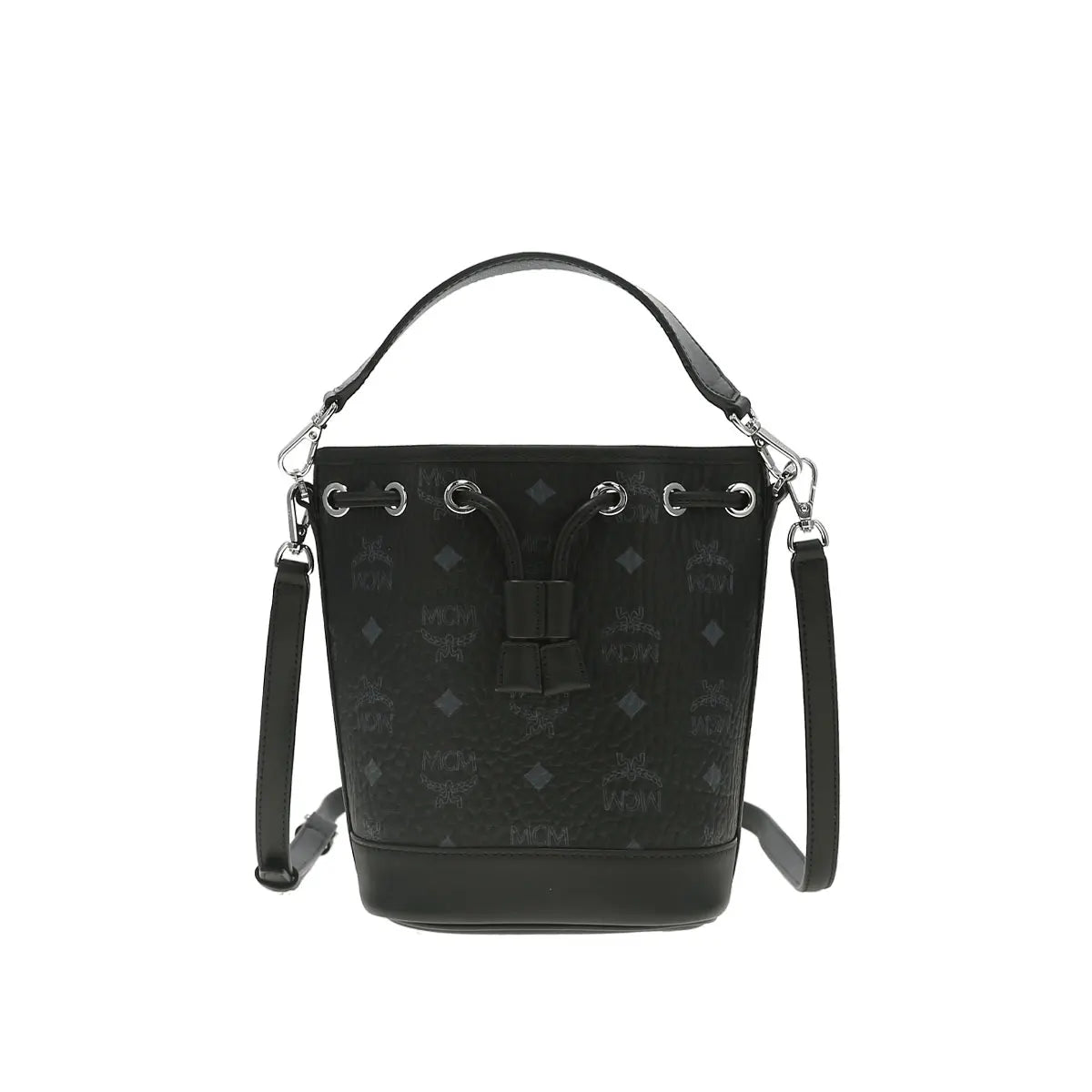 Cow Leather Drawstring Bucket Bag