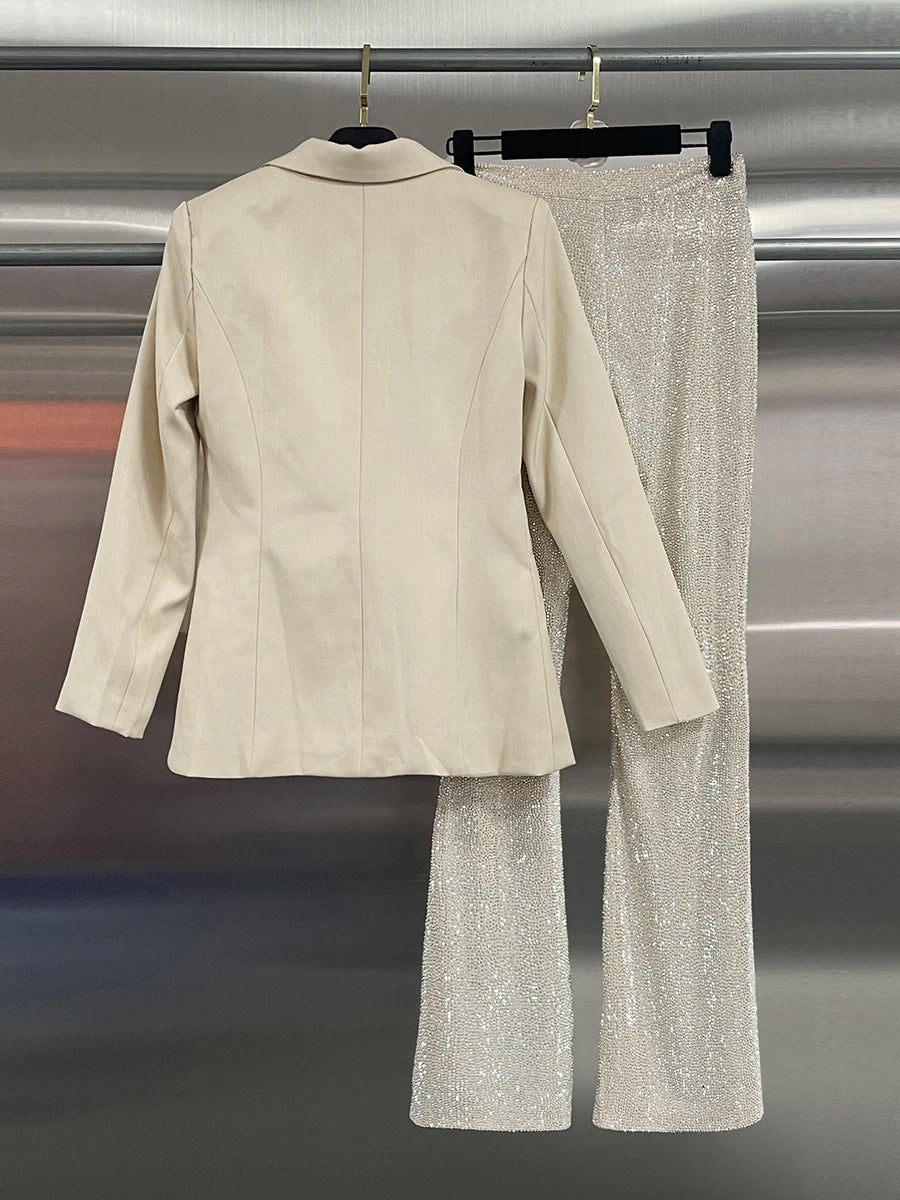 Two Piece Lapel Pant Sets