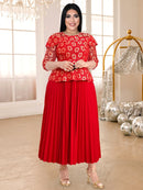 Plus Size Red Lace Dress