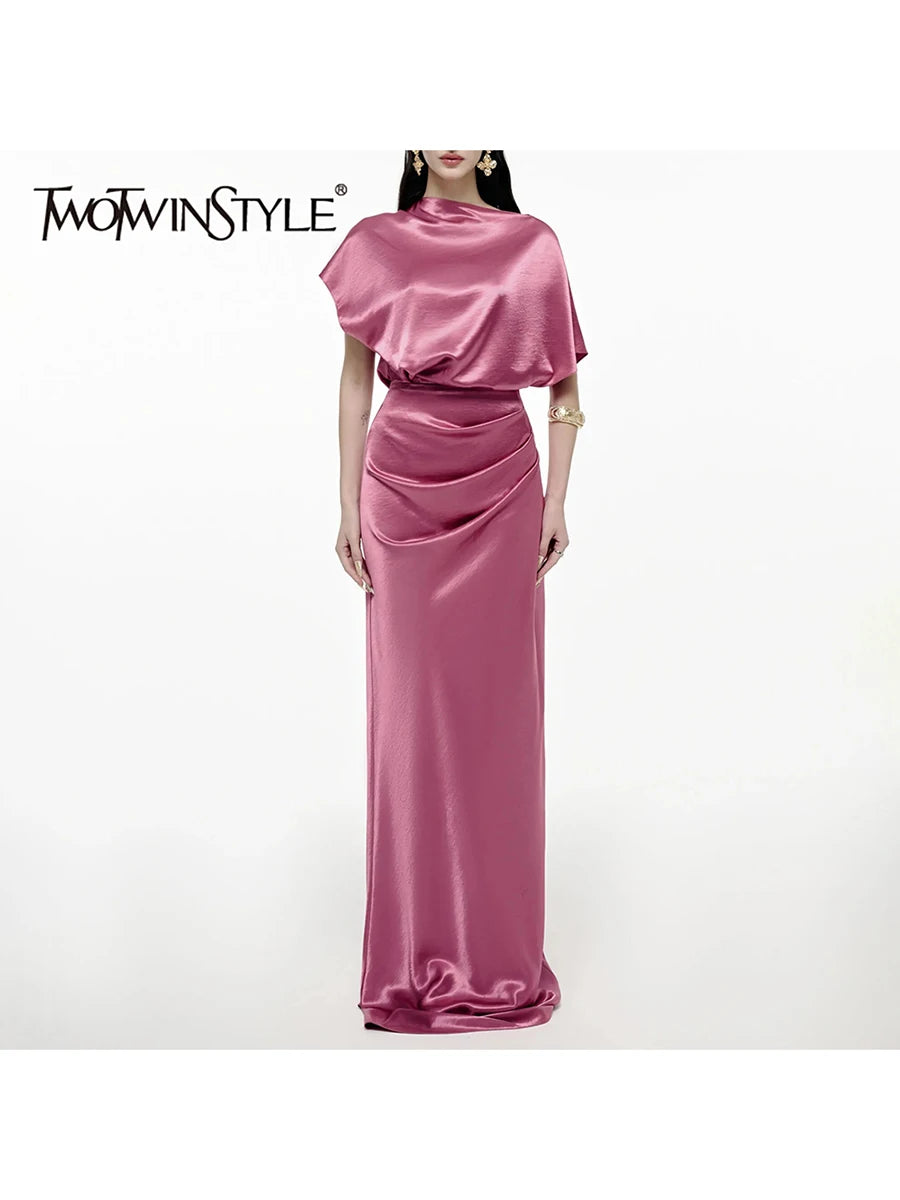 Spliced Folds Dresses