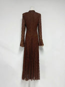 Long Sleeves Patchwork Dress