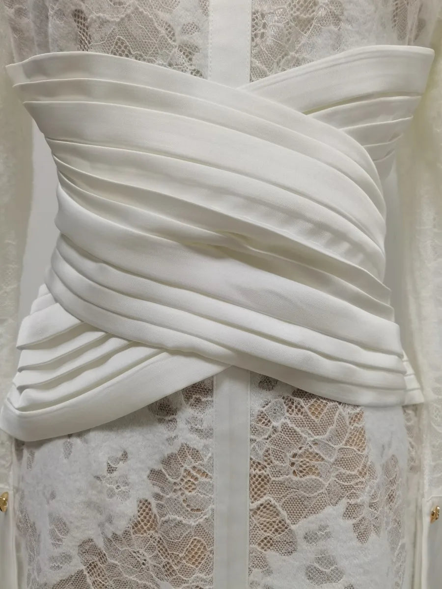 Spliced Lace Dresses