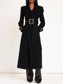 Spliced Belts Minimalist Coats