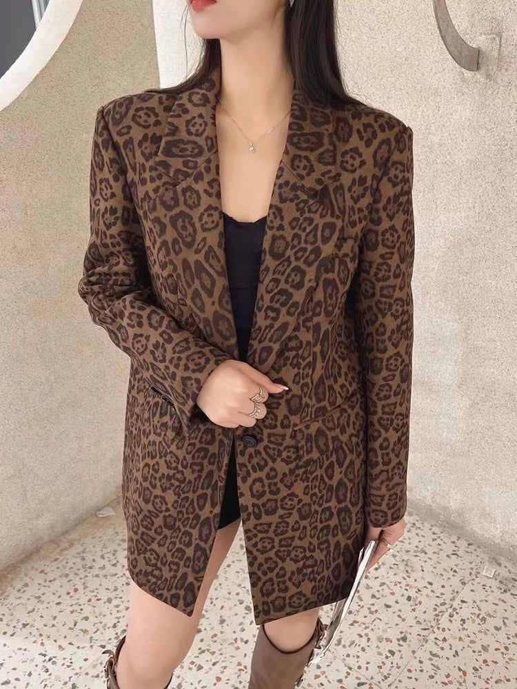 Leopard Printing Chic Blazer