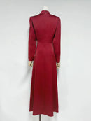 Slimming Spliced Bead Dresse