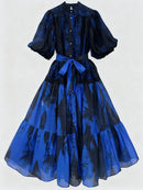 Lace Half Sleeves Patchwork Dress