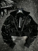 Spliced Paper Clip Fashion Short Jackets