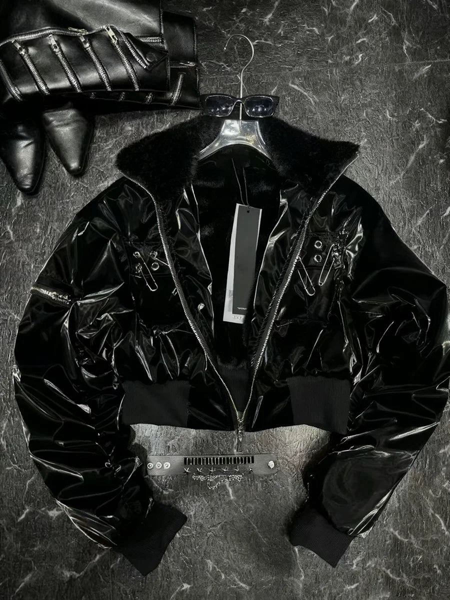 Spliced Paper Clip Fashion Short Jackets