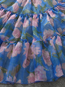 Color block Printing A Line Skirts