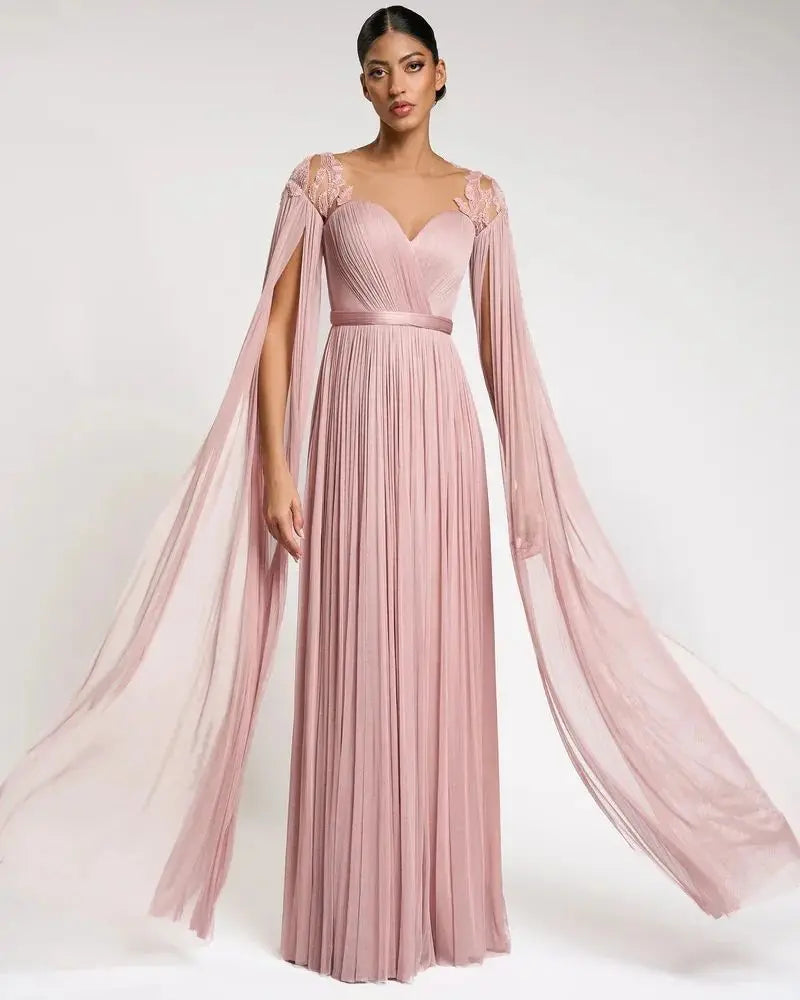 A Line Lace Chiffon Dresses