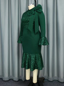 Winter Green Christmas Party Dress