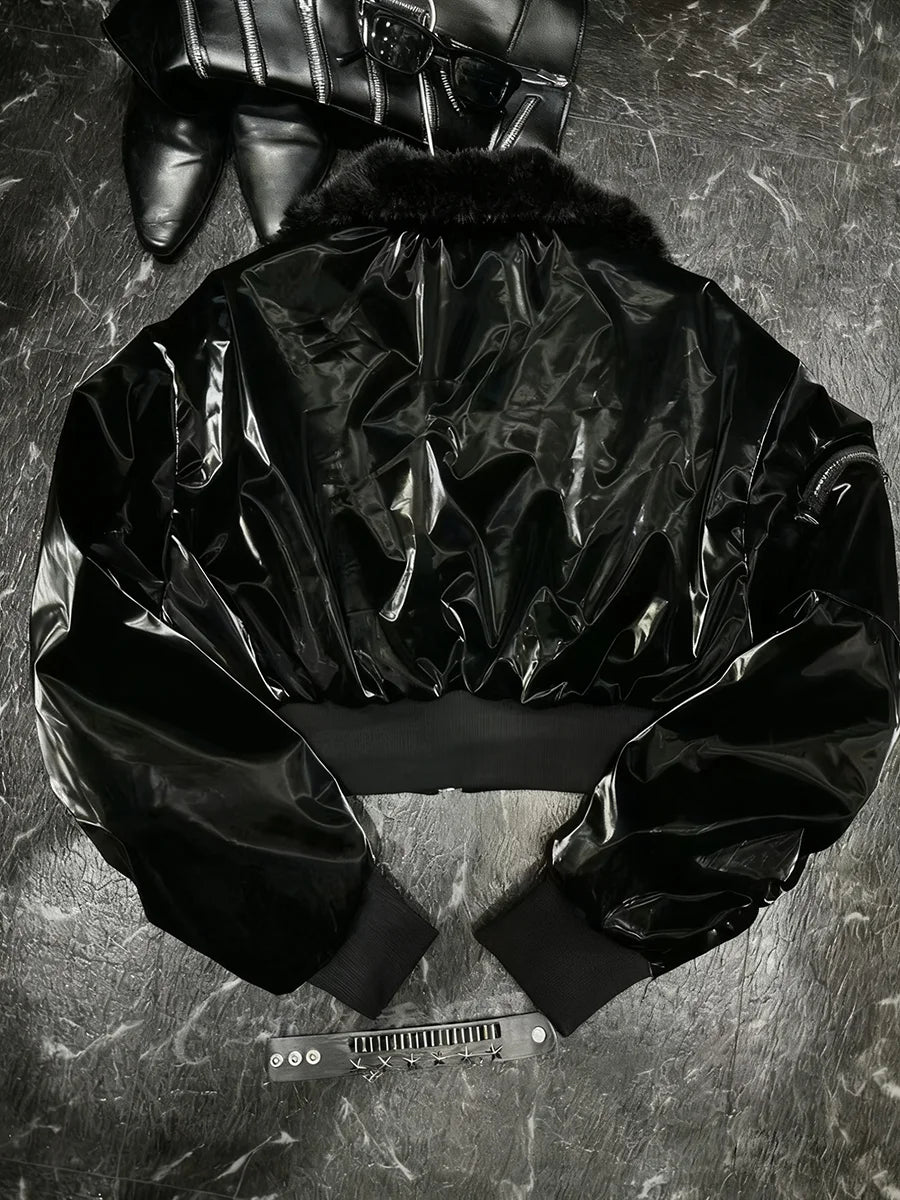 Spliced Paper Clip Fashion Short Jackets
