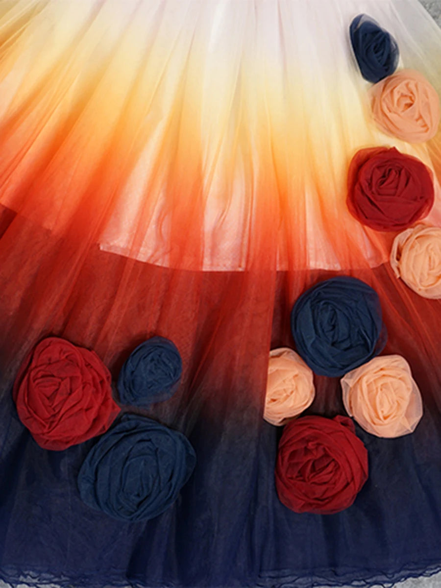 Spliced Diamonds Appliqués Dress