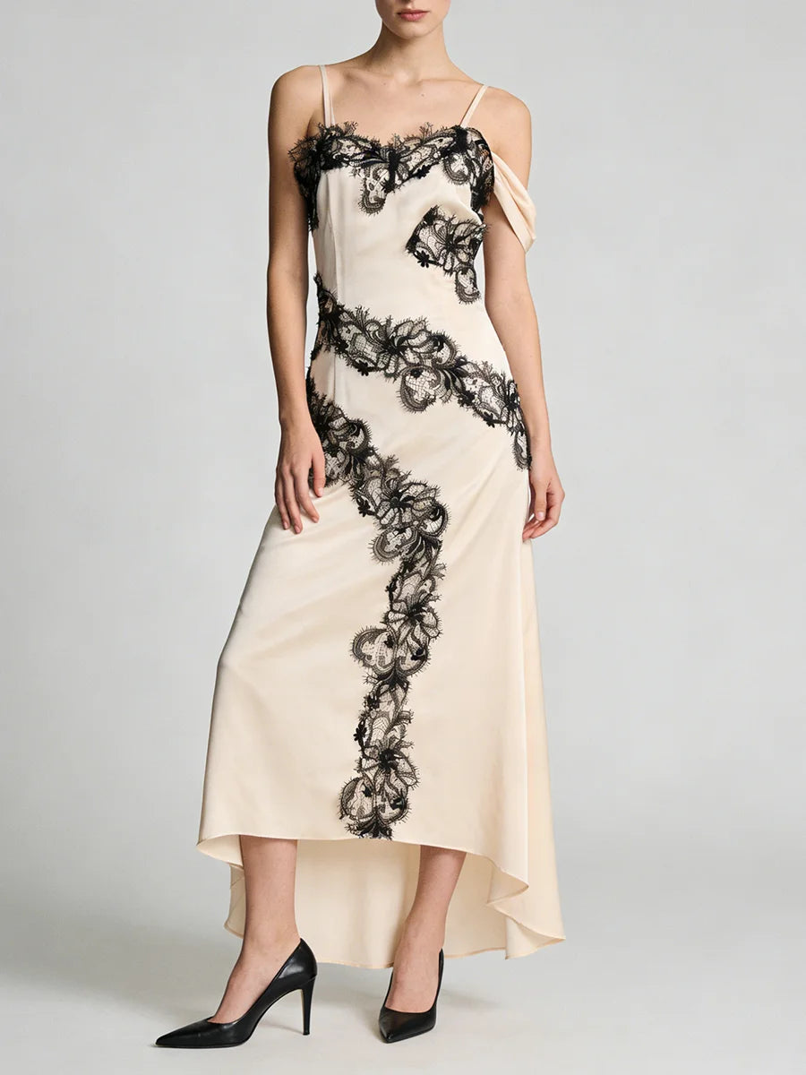 Spliced Lace Dresses