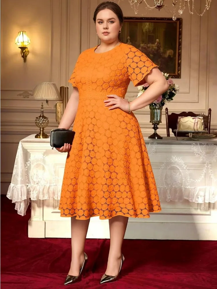 Plus Size Orange Dress