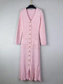 Sleeves Patchwork Pockets Basics Dresses