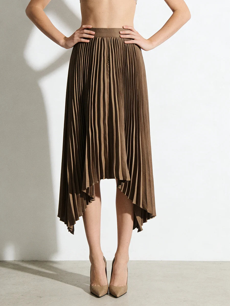 Khaki Loose Irregular Skirt (skirt only)