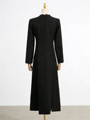 Solid Spliced Bowknot Temperament Dresses