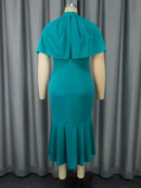 Plus Size Church Dress With Necklace