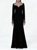 Solid Spliced Bead Dresses