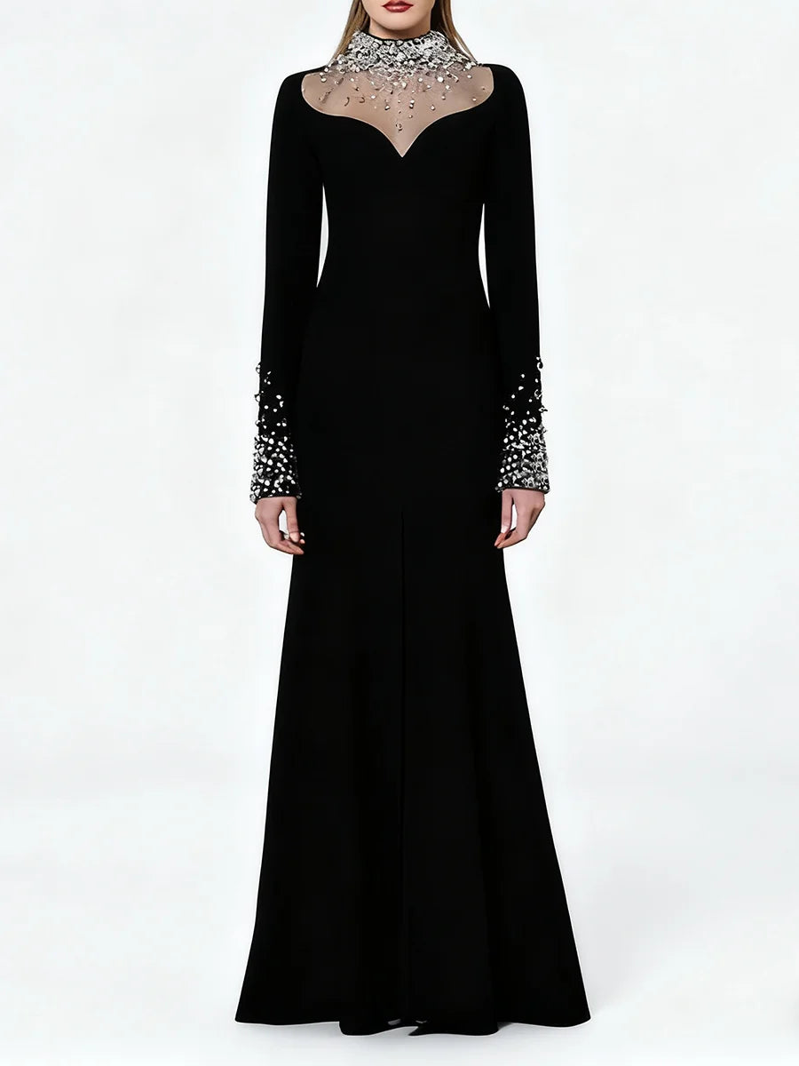 Solid Spliced Bead Dresses