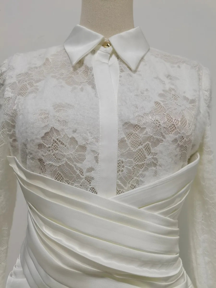 Spliced Lace Dresses