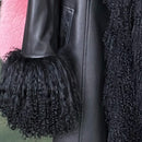 Fur Collar Real Leather Coat