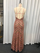 Backless Tunic Sequins Dress