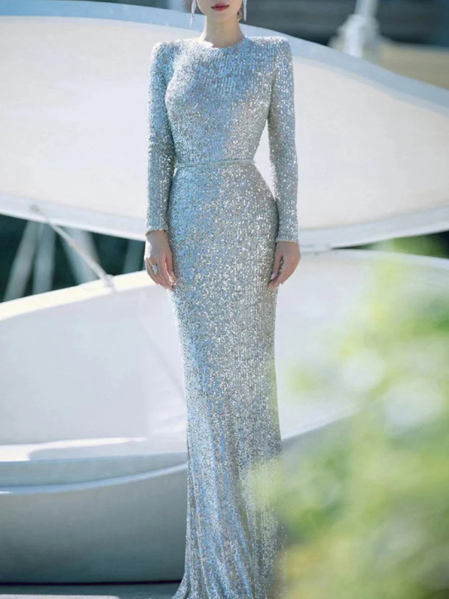 Spliced Sequins Dresses