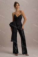 Glitter Sequins Evening Pants Set