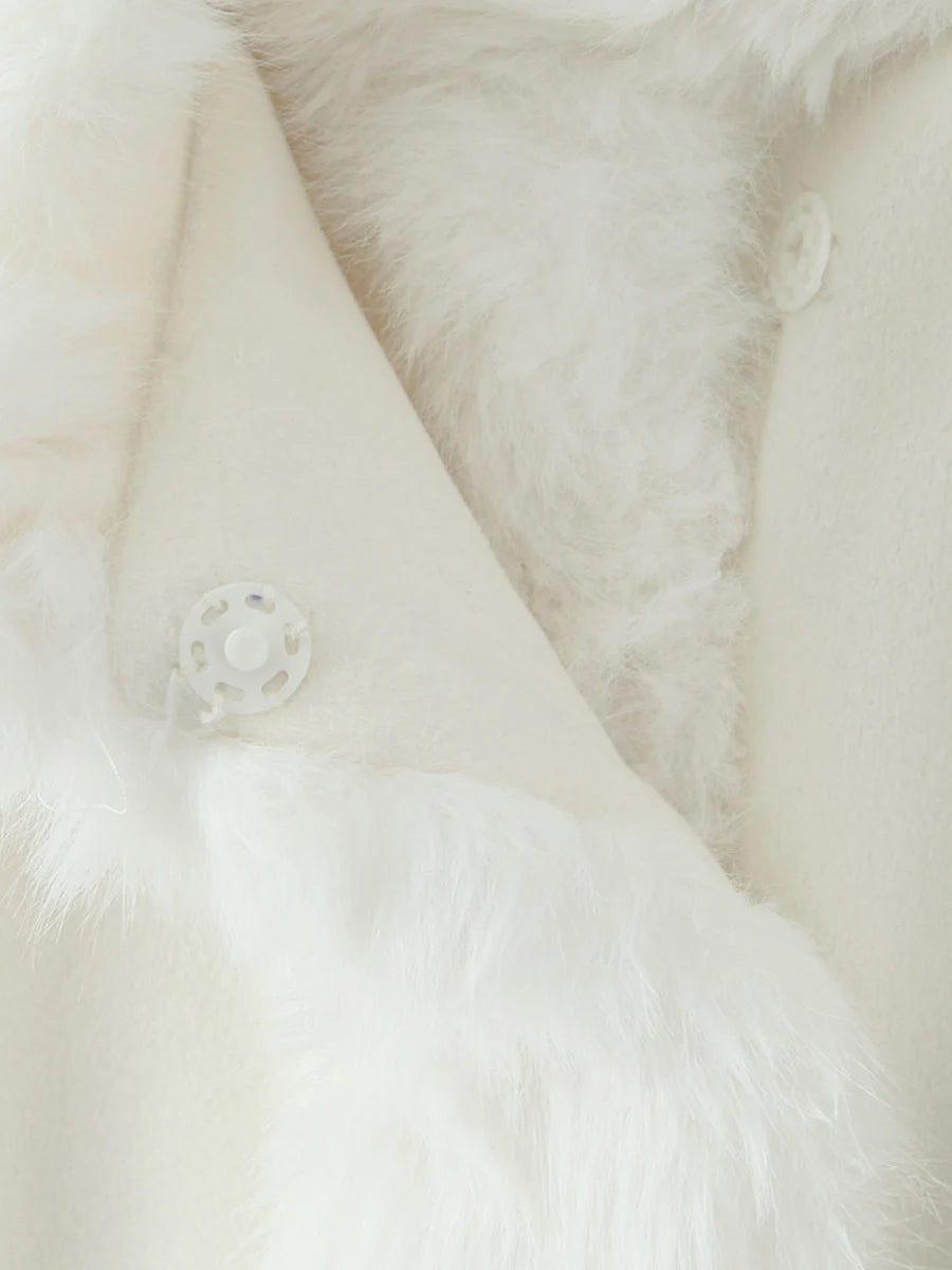Solid Loose Spliced Fluff Elegant Jackets