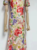 3D Flower Embroidery Dress