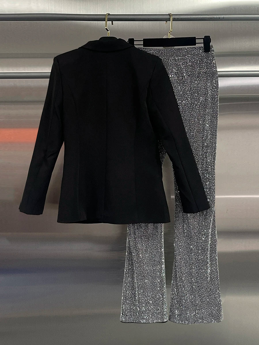 Two Piece Lapel Pant Sets