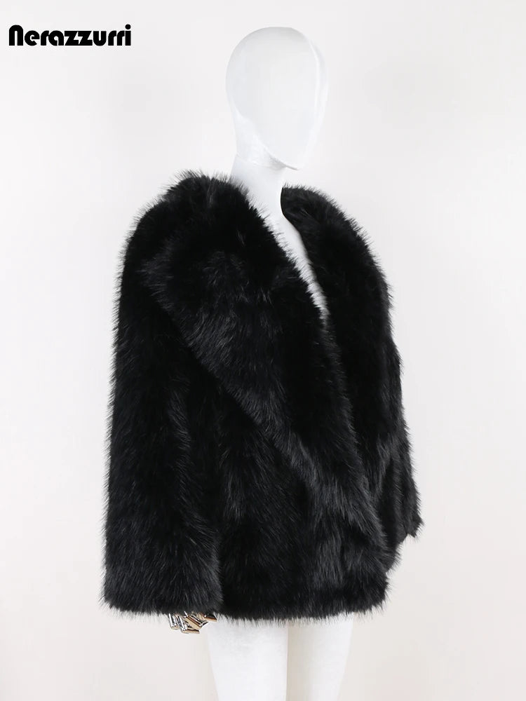 Soft Faux Fox Fur Coat