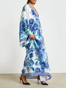 Loose Printing Draped Casual Dresses