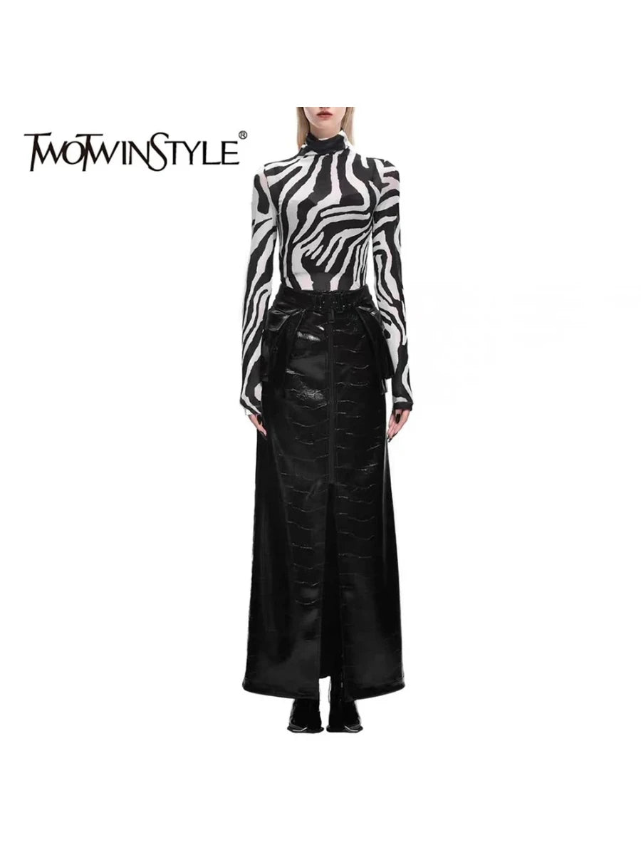 Two Piece Stripe Dress Sets