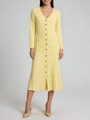 Sleeves Patchwork Pockets Basics Dresses