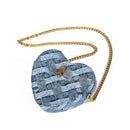 Lady Heart Shaped Bag Wash Denim