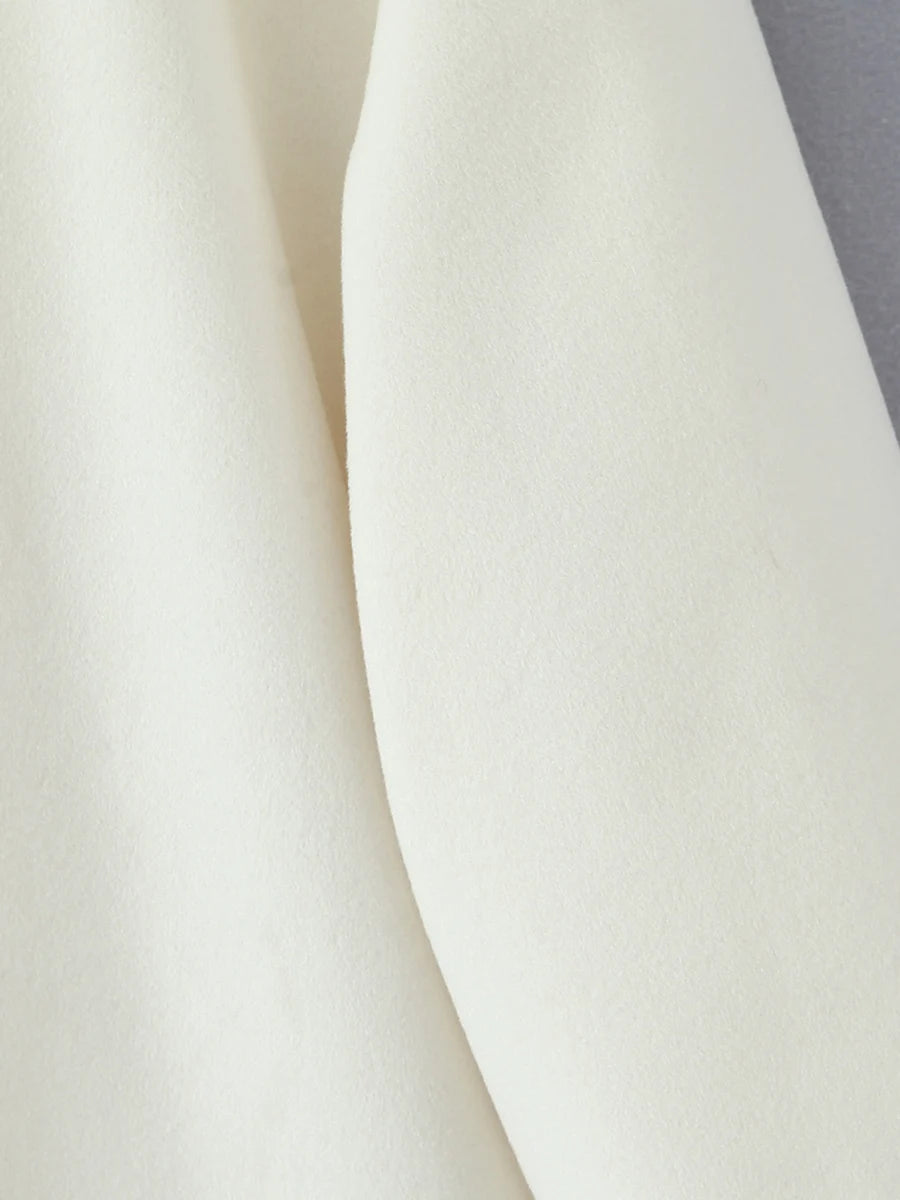 Solid Loose Spliced Fluff Elegant Jackets