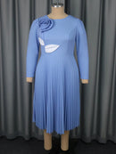 Plus Size 3D Flower Dress