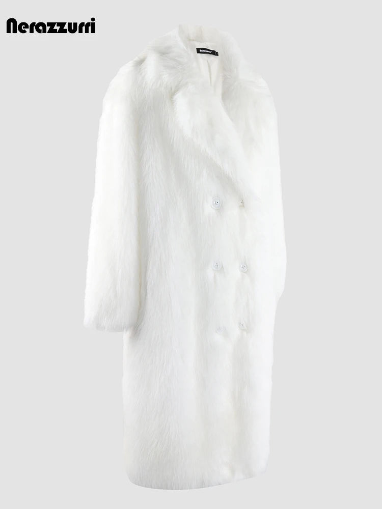 Oversized White Thick Coat