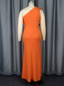 Plus Size Elegant Orange Dress