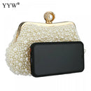 White Pearl Beaded Clutch Purse